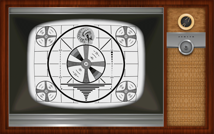 TV set with Stu Shostak's ad inside. TV set with Stu Shostak's ad inside.