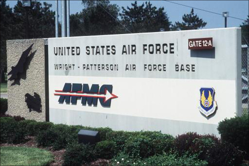 Front entrance sign to Wright-Patterson Air Force Base. Front entrance sign to Wright-Patterson Air Force Base.